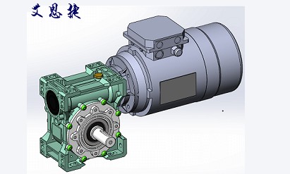 蝸輪減速機(jī)可以配剎車電機(jī)？看看這款SJMRV063+0.75kw剎車電機(jī)